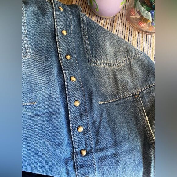 Free People x Care FP Townes Jumpsuit High Noon Denim Long Sleeve Médium NWT - Picture 13 of 14